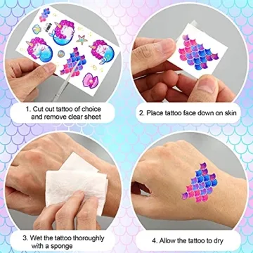 Konsait Glitter Temporary Tattoos - Cute & Colorful Fun!