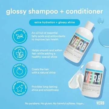 VERB Glossy Shampoo & Conditioner 12 fl oz Bundle