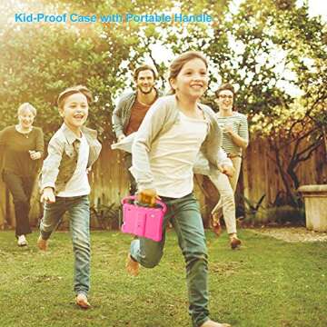 Kids Tablet 7 inch Toddler Tablet for Kids Edition Tablet with WiFi Dual Camera Children’s Tablet for Toddlers 32GB Android with Parental Controls Shockproof Case Tablet for kids ages 3-14（Roser)