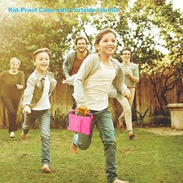 Kids Tablet 7 inch Toddler Tablet for Kids Edition Tablet with WiFi Dual Camera Children’s Tablet for Toddlers 32GB Android with Parental Controls Shockproof Case Tablet for kids ages 3-14（Roser)