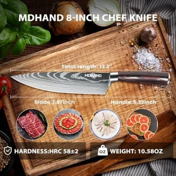 MDHAND 8" Japanese Chef Knife - Perfect Kitchen Companion