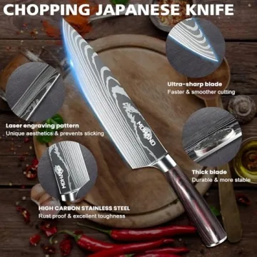 MDHAND 8" Japanese Chef Knife - Perfect Kitchen Companion