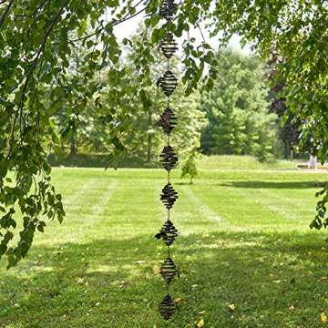 Zaer Ltd. Ornate Hanging Rain Chains (Bronze Finish, Honeycomb)