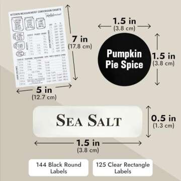 Magnetic Spice Jars Set with Labels for Easy Organization