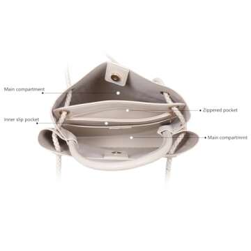 Trendy Vegan Leather Woven Tote Bag for Women