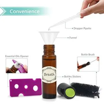 Mavogel Essential Oil Roller Bottles - 24 Pack with Accessories