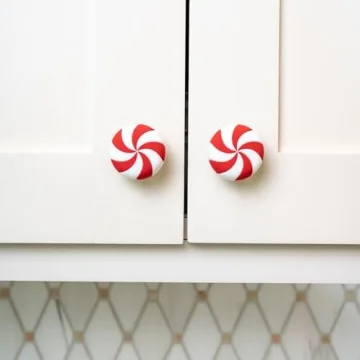 Knobēz Peppermint Decorative Knob Covers - 12 Pack - Easy to Install