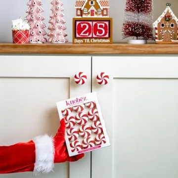 Knobēz Peppermint Decorative Knob Covers - 12 Pack - Easy to Install