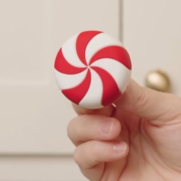 Knobēz Peppermint Decorative Knob Covers - 12 Pack - Easy to Install