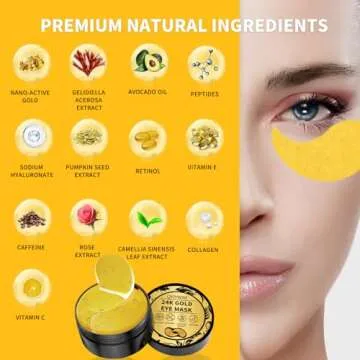 Qyiywim Gold Hydrating Under Eye Patches 70 PCS