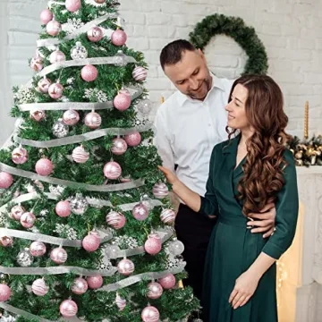 VAINECHAY Christmas Tree Ornaments Set of 34 Stylish Balls