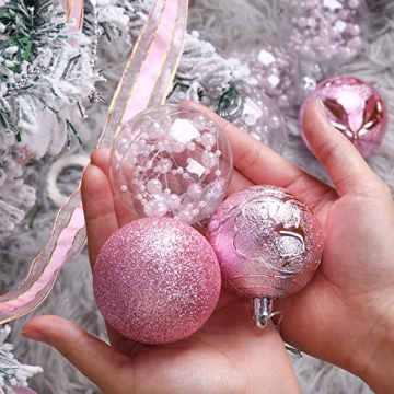 VAINECHAY Christmas Tree Ornaments Set of 34 Stylish Balls