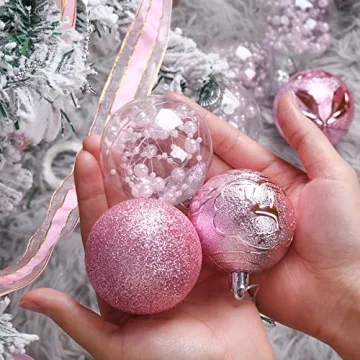 VAINECHAY Christmas Tree Ornaments Set of 34 Stylish Balls