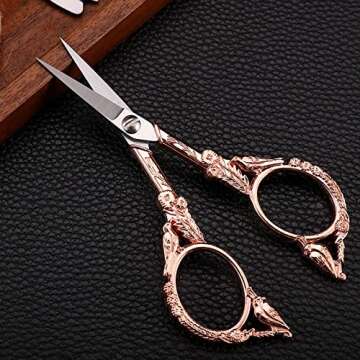 YOUGUOM Sewing Embroidery Scissors – Small Vintage Sharp Pointed Tip Shears for Craft, Artwork, Ha...