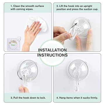 Clear Heavy Duty Suction Cup Wreath Holder for Decoration