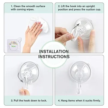 Clear Heavy Duty Suction Cup Wreath Holder for Decoration