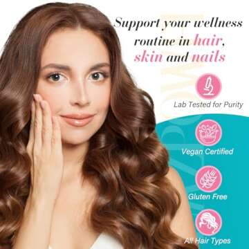 Lazpowfi Biotin Gummies for Hair Skin and Nails - Vegan