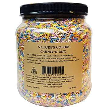 India Tree Nature's Colors Carnival Mix Sprinkles, 2.9 lb