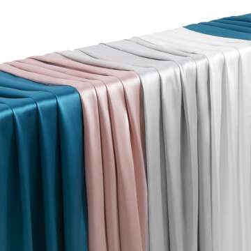 Love's cabin Satin Pillowcase for Hair and Skin (Light Grey, 20x40 inches) Similar to Silk Pillow Cases, King Size Pillow Cases Set of 2 - Satin Cooling Pillow Covers with Envelope Closure