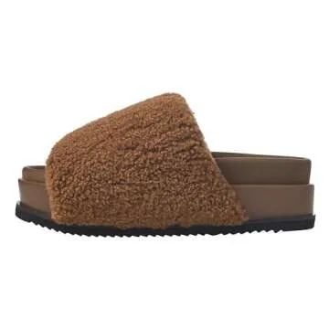 ROAM FUZZY PLATFORM FAUX SHEARLING SANDAL