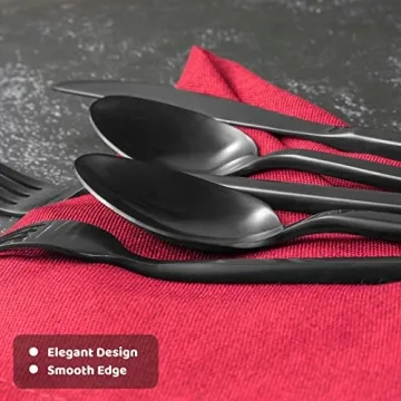 Alata Cube Black 20-Piece Stainless Steel Flatware Set