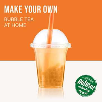 Peach INSPIRE FOOD Popping Boba Pearls for Bubble Tea | 1 lb Packs | 100% Vegan & Gluten Free Bursti...