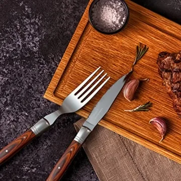 Uniharpa Laguiole Steak Knives Set for 6 in Gift Box