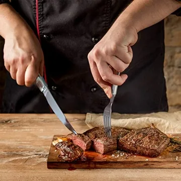 Uniharpa Laguiole Steak Knives Set for 6 in Gift Box