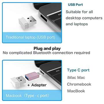 Artusi Wireless Mouse - Rechargeable & Ergonomic Design