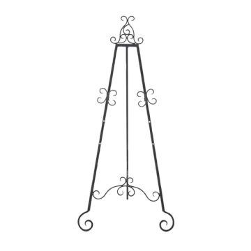 Deco 79 Metal Scroll Display Easel – Elegant & Adjustable