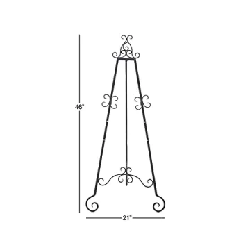 Deco 79 Metal Scroll Display Easel – Elegant & Adjustable