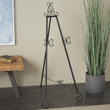 Deco 79 Metal Scroll Display Easel – Elegant & Adjustable