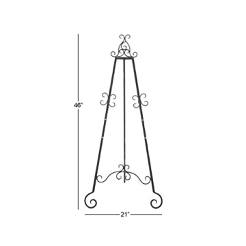 Deco 79 Metal Scroll Display Easel – Elegant & Adjustable