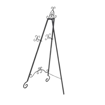 Deco 79 Metal Scroll Display Easel – Elegant & Adjustable