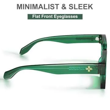 VISOONE 2 Pack Blue Light Blocking Glasses Rectangle Frame and Chic Preppy Look for Women Men RIVER