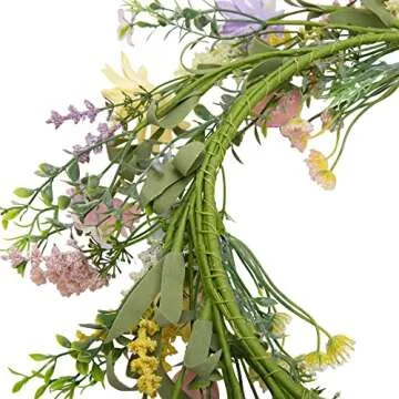 VGIA Easter Wreath 18" with Pastel Eggs and Flowers