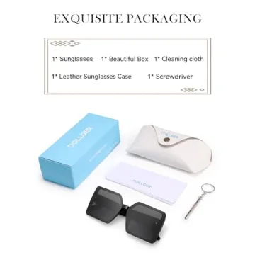 Oversized Square Sunglasses for Women Big Large Wide Designer Sunglasses Womens Trendy Sunglasses for Women Men with UV Protection Over Prescription Glasses(Black)