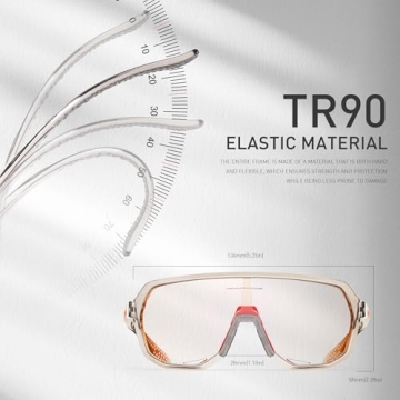 KAPVOE Photochromic Cycling Glasses UV Protection Comfort Fit