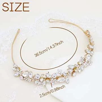Elegant Oriamour Crystal Wedding Headbands for Brides