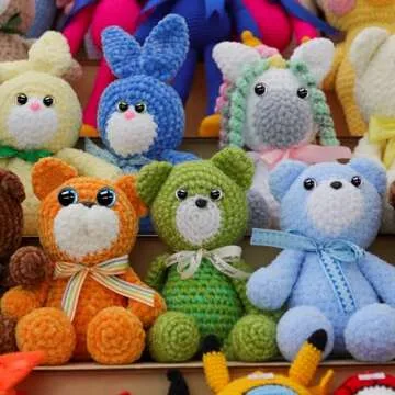 Buyongwant Safety Eyes for Crocheting with Washers, 3 Sizes Amigurumi Eyes 3D Glitter, 24Pcs Moon Stuffed Crochet Eyes for Doll Crafts, Multicolor