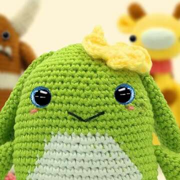 Buyongwant Safety Eyes for Crocheting with Washers, 3 Sizes Amigurumi Eyes 3D Glitter, 24Pcs Moon Stuffed Crochet Eyes for Doll Crafts, Multicolor