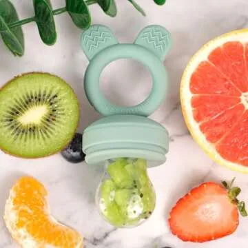 Bessentials Baby Fresh Fruit Food Feeder - Safe Silicone Self Feeding