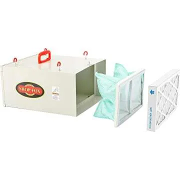 Shop Fox W1830 3-Speed Hanging Air Filter, White