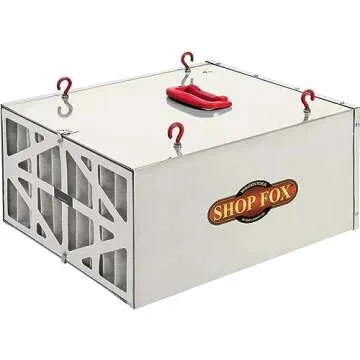 Shop Fox W1830 3-Speed Hanging Air Filter, White