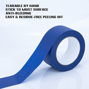 XUXU Blue Painters Tape for Clean Lines and Easy Removal
