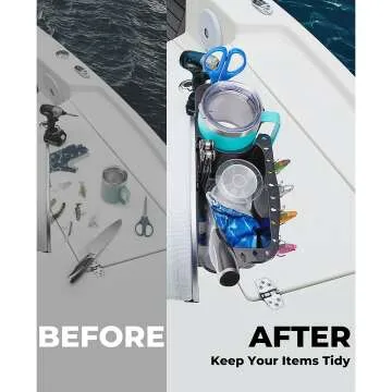 Boat Cup Holder & Storage Caddy - Kemimoto
