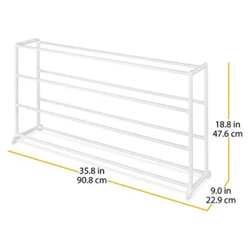 Whitmor 4 Tier 20 Pair Shoe Rack Organizes Space