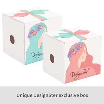 DesignSter Velvet Hexagon Ring Box for Weddings and Proposals