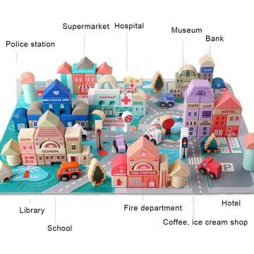 Wooden Building Blocks for Kids - Educational Stackers