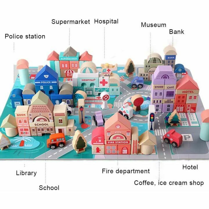 Wooden Building Blocks for Kids - Educational Stackers